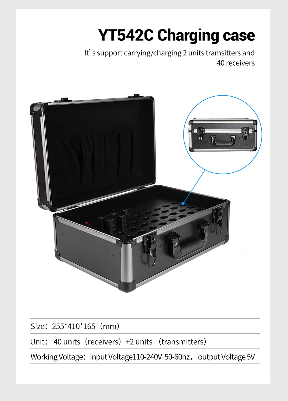 2.4G無線導游系統耳掛式接收器YT500